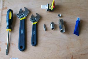 Tools and materials needed for installing Sta-Lock eye. Pretty simple stuff.