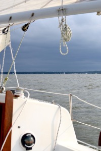 Weather looks a little doubtful with respect to rain, but the wind was good. It was a fantastic day to sail.